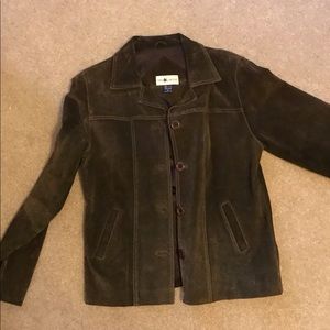Girls Brown Suede Jacket